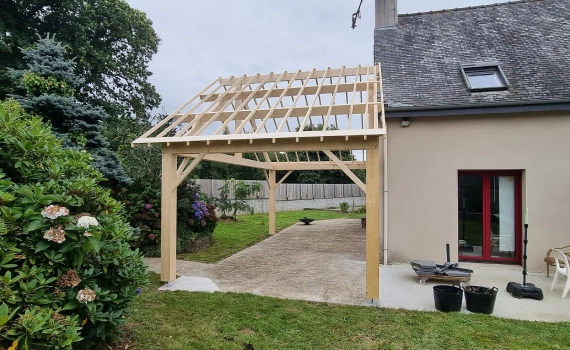 Ossature bois et maison bois à Baguer-Morvan